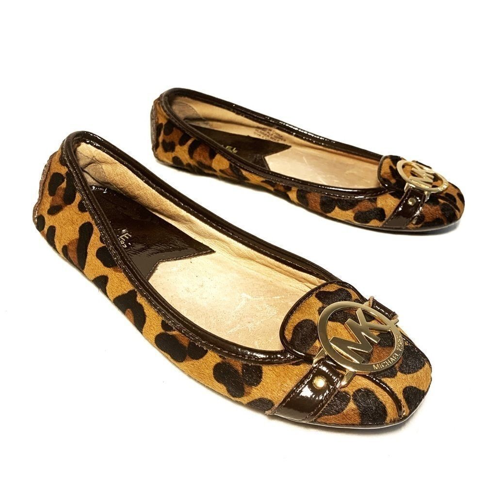 ☘️2X HP☘️ Michael Michael Kors Animal Print Calf Hair Fulton Flats (6.5) - Picture 5 of 13